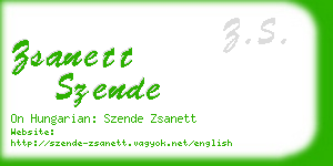 zsanett szende business card